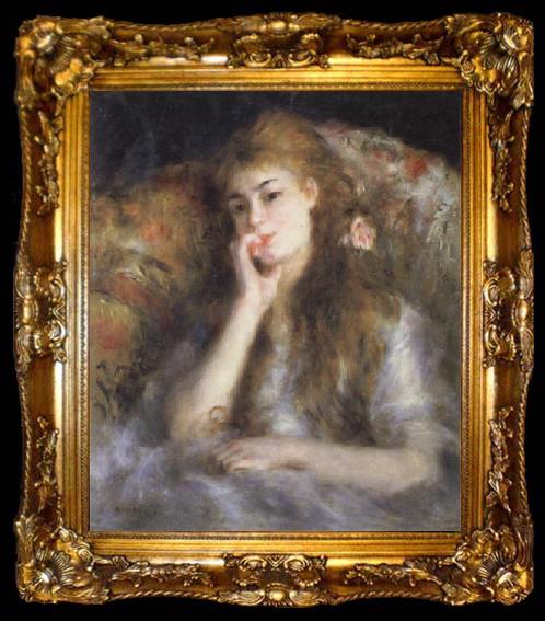 framed  Pierre Renoir Young Woman Seated(The Thought), ta009-2